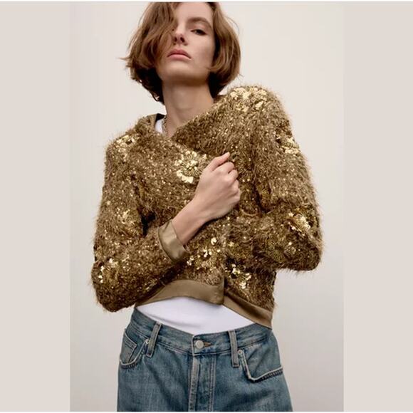 RARE!!! ZARA Sequined Cardigan NWT LAST ONE!!! - Picture 9 of 16
